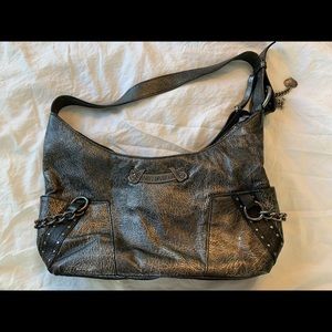 Black and Silver leather Harley Davidson purse